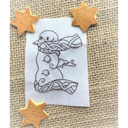 Stickdatei - Schneemann Alphabet Buchstabe E